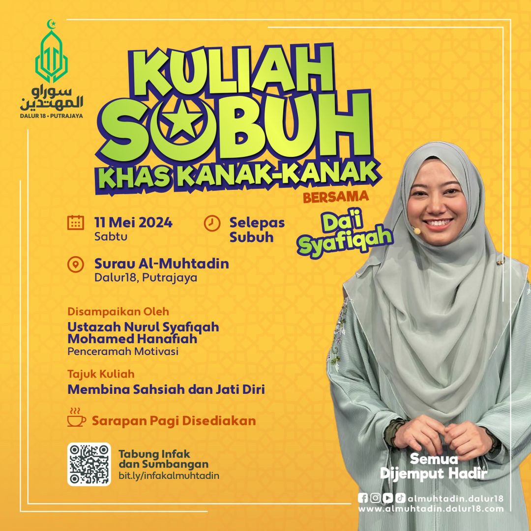 Kuliah Subuh Khas Kanak-Kanak Bersama Dai Syafiqah